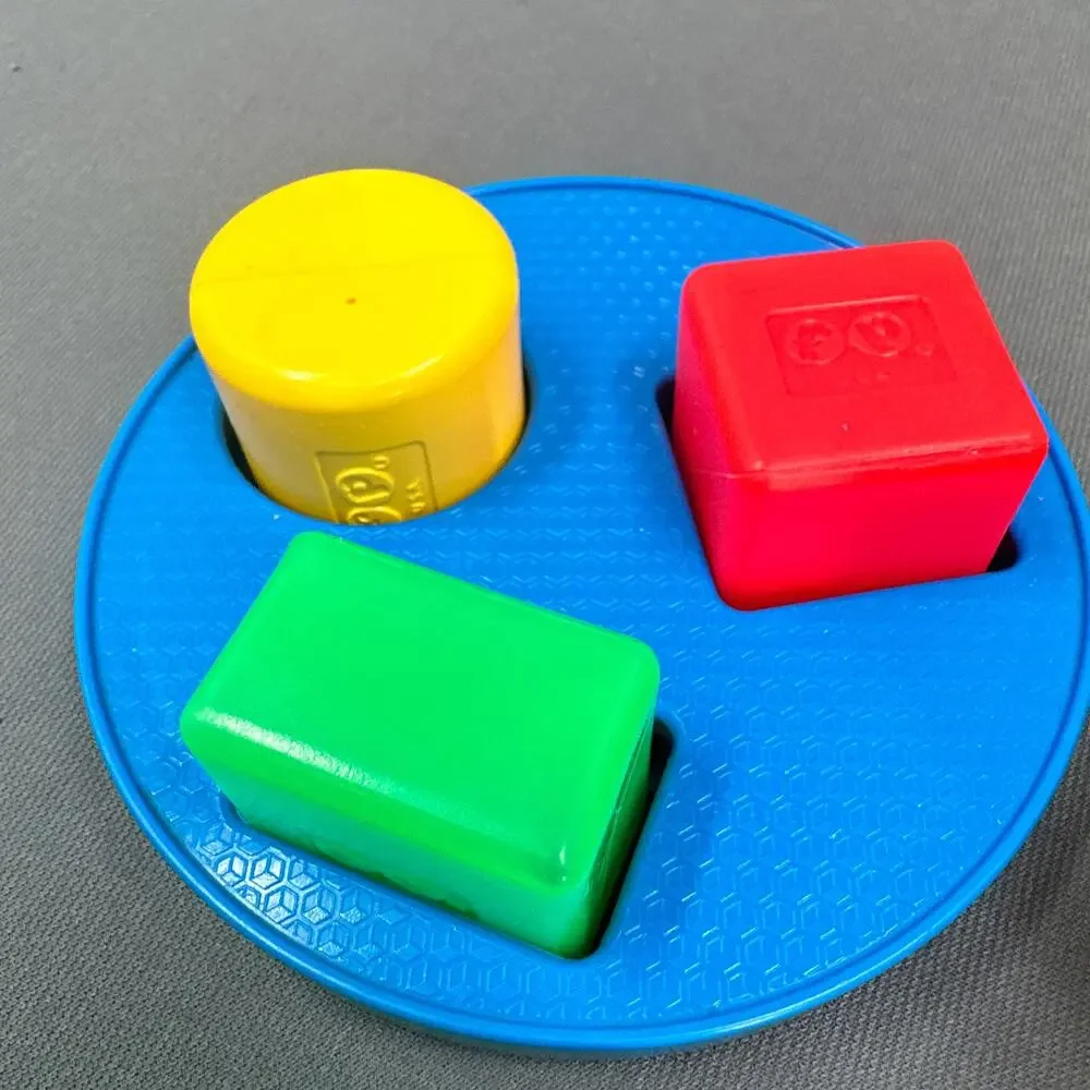 VTG 70s Fisher Price Babys First Blocks Toddler Shape Sorter Toy 13 blocks USA